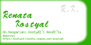 renata kostyal business card